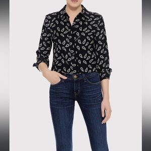 Pink Tartan Baby Paisley Silk Blouse size 0